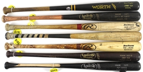 1983-2013 Professional Model Game Used Bat Collection - Lot of 22 w/ Johnny Ray, Carlos Baerga, Jose Vidro, Jermaine Dye, Mike Lansing & More (MEARS LOA)