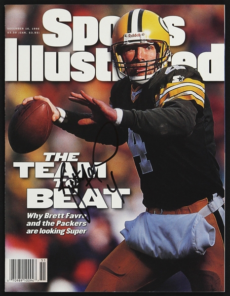 1996 Brett Favre Green Bay Packers Signed Sports Illustrated (JSA)
