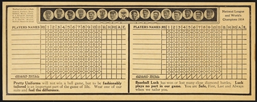 1915 High Grade Ty Cobb Detroit Tigers King of Ball Player’s E.B. Franklin Advertising Scorecard