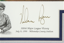 1990 Nolan Ryan Texas Rangers 300th Major League Victory Signed 30x 39 Framed Print (JSA)