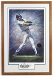 1992 Robin Yount Milwaukee Brewers Signed "3,000 Hits" 26"x 39" Framed Print (JSA)