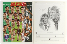 1980s-1990s Milwaukee Bucks, Chicago Bulls Posters and more (Lot of 24)