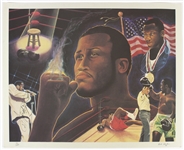 1990 Joe Frazier Signed 24"x 28" Prints by Art Venti (JSA)