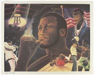 1990 Joe Frazier Signed 24x 28 Prints by Art Venti (JSA)