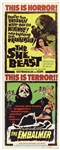 1966 The She Beast and The Embalmer 14"x 36" Movie Poster 