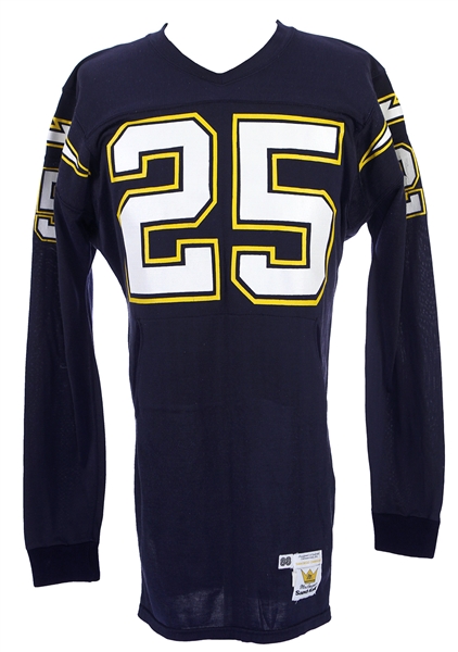 1988 Vencie Glenn San Diego Chargers Home Jersey w/ Long Sleeves & Custom Hand Warmer (MEARS LOA) "Restored Nameplate"