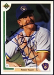 1991 Robin Yount Milwaukee Brewers Signed Upper Deck Trading Card (JSA)