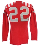 1950's Wilson Red/Silver #22 Game Worn Football Jersey (MEARS LOA)