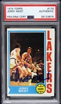 1974 Jerry West Los Angeles Lakers Autographed Topps Trading Card (PSA/DNA Slabbed)