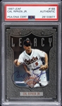 1997 Cal Ripken Jr Baltimore Orioles Autographed Leaf Trading Card (PSA/DNA Slabbed)