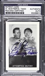 1981 William Shatner and George Takei Autographed Star Trek Trading Card (PSA/DNA Slabbed)
