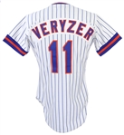 1982 Tom Veryzer New York Mets Game Worn Home Jersey (MEARS LOA)