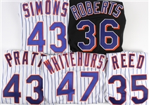 1991-2004 New York Mets Game Worn Jerseys Including Rick Reed, Todd Pratt, Wally Whitehurst, and More (Lot of 5) (MEARS LOA)