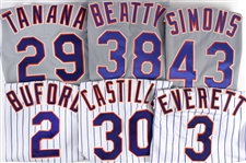 1991-1996 New York Mets Game Worn Jerseys Including Damon Buford, Jay Payton, Frank Tanana and More (Lot of 6) (MEARS LOA)