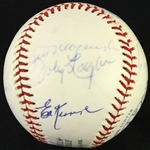 1974-1976 Multi-Signed ONL Feeney Baseball w/ 11 Signatures Including Enos Slaughter, Montre Irvin and more (JSA)
