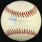 1974-1976 Multi-Signed ONL Feeney Baseball w/ 11 Signatures Including Enos Slaughter, Montre Irvin and more (JSA)