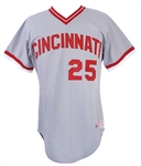 1983 Charlie Puleo Cincinnati Reds Game Worn Road Jersey (MEARS LOA)