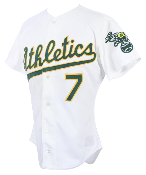 1991 Walt Weiss Oakland Athletics Game Worn Home Jersey (MEARS LOA)