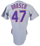 1987 Jesse Orosco New York Mets Game Worn Road Jersey (MEARS LOA) One Year Only Style