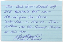 1973 Hank Aaron Atlanta Braves Signed H&B Louisville Slugger Professional Model Bat (MEARS LOA/JSA & PSA/DNA)