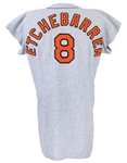 1970 Andy Etchebarren Baltimore Orioles Game Worn Road Jersey (MEARS A10)