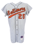 1970 Moe Drabowsky Baltimore Orioles Game Worn Road Jersey (MEARS A7.5)