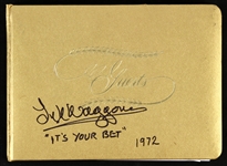 1972 Lyle Waggoner "Its Your Bet" Signed Guest Book (Lyle Waggoner Collection)(JSA)