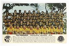 1974 Tom Poe Honolulu Hawaiians WFL Game Worn Jersey & 5.5 x 8.75 Team Photo (MEARS LOA)