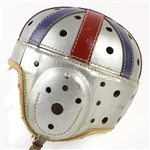 1940's-50's College All Stars Silver/Red/Blue Game Worn Football Helmet (MEARS LOA)