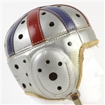 1940's-50's College All Stars Silver/Red/Blue Game Worn Football Helmet (MEARS LOA)