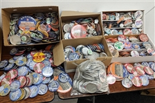 1980s - 1990s Baseball- Football- Basketball  Pinbacks (Lot of 75+)
