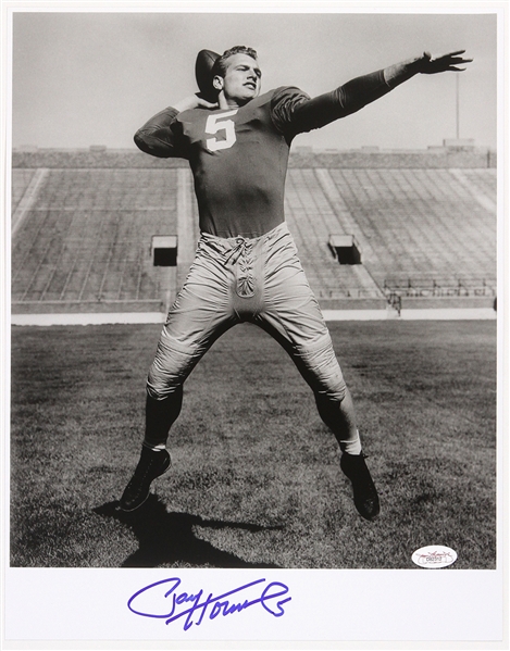 1957-1966 Paul Hornung Green Bay Packers Signed 11"x 14" B&W Photo *JSA*