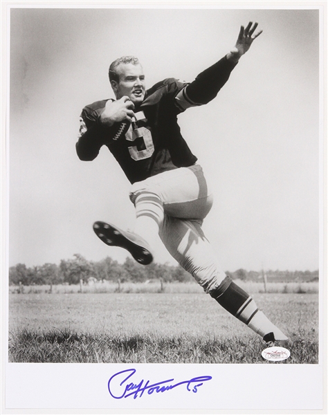 1957-1966 Paul Hornung Green Bay Packers Signed 11"x 14" B&W Photo *JSA*