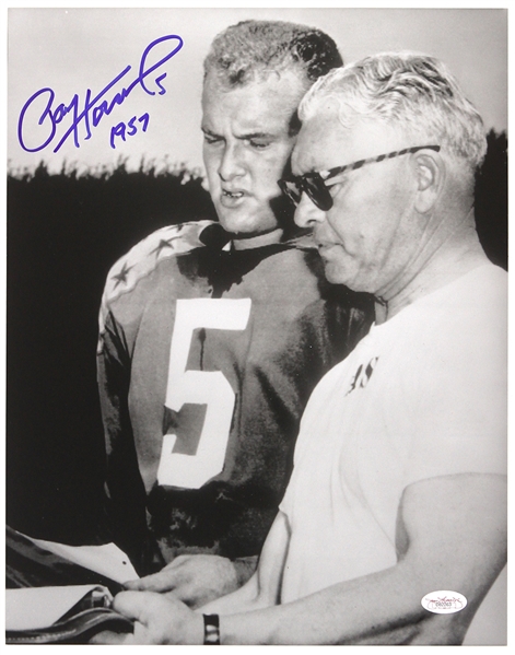 1957-1966 Paul Hornung Green Bay Packers Signed 11"x 14" B&W Photo *JSA*
