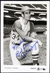 1968-1976 Rollie Fingers Oakland Athletics Signed 5"x 7" B&W Photo (JSA)