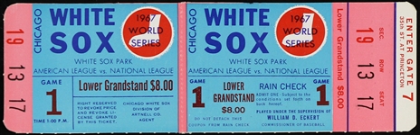 1967 Chicago White Sox World Series Game 1 Ticket 