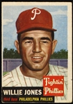 1953 Willie Jones Philadelphia Phillies Topps Trading Card 
