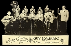 1924-1977 Guy Lombardo and His Royal Canadians 5"x 7 1/2" Holiday Card 