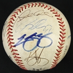 1998 San Francisco Giants Multi Signed ONL Coleman Batting Practice Baseball w/ 9 Signatures Including Rich Aurilia, Charlie Hayes & More (MEARS LOA/JSA)