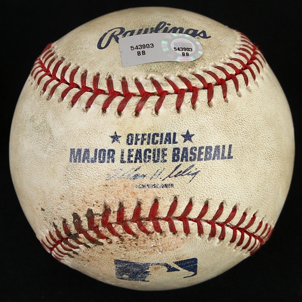 2007 (July 4) Kansas City Royals Seattle Mariners OML Selig Kauffman Stadium Game Used Baseball (MEARS LOA/MLB Hologram)