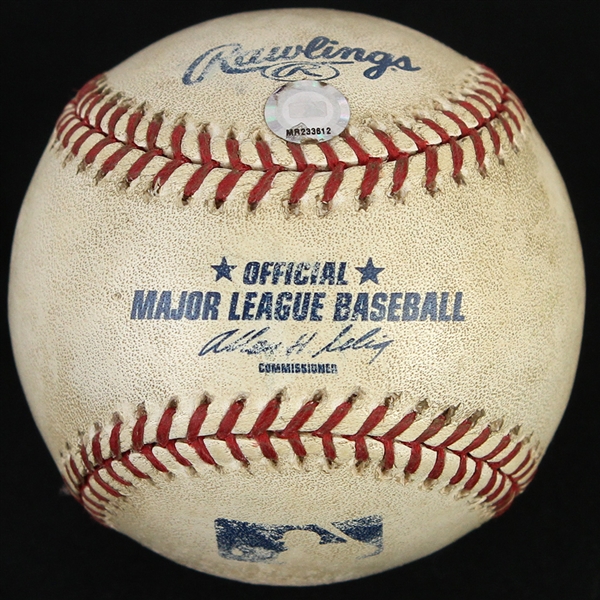 2003 (March 31) San Diego Padres San Francisco Giants OML Selig Qualcomm Stadium Opening Day Game Used Baseball (MEARS LOA/MLB Hologram)