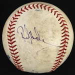 2003 Rickey Henderson Newark Bears Signed OAL Klein Game Used Baseball (MEARS LOA/JSA) 