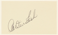 1969-1980 Carlton Fisk Boston Red Sox Signed 3"x 5" Index Card (JSA)