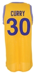 2010-2011 Steph Curry Golden State Warriors Hardwood Classics Game Worn Jersey W/ Mieuli Deerstalker Patch (Originated From Team Seamstress / MEARS A10)