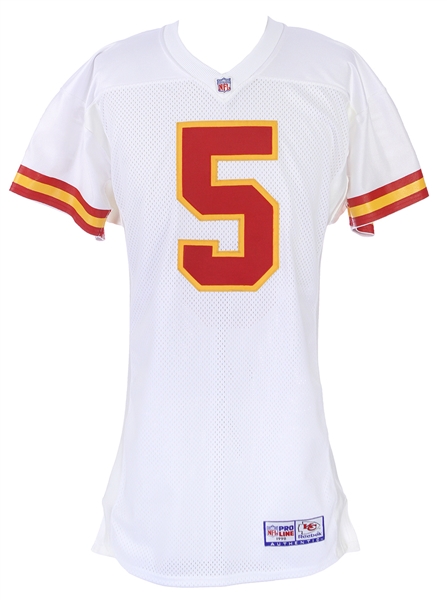 1998 Louie Aguilar Kansas City Chiefs Road Jersey (MEARS LOA)