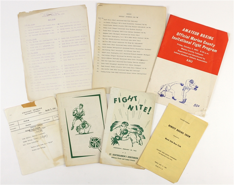 1960s Boxing Programs and Schedules (Lot of 8)