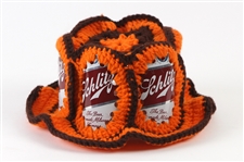 1970s Vintage Schlitz Beer Crocheted Hat 