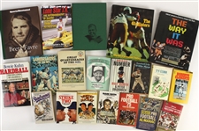 1960s-2000s Baseball and Football Hardcover and Paperback Books (Lot of 49)