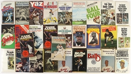 1960s-2000s Baseball and Football Hardcover and Paperback Books (Lot of 49)