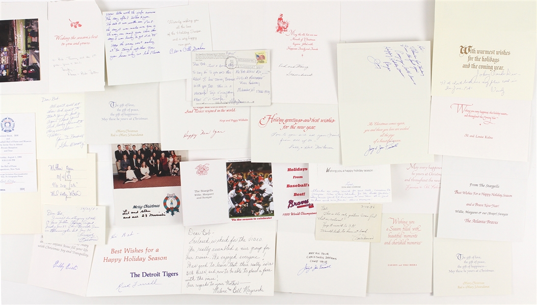 1980s-1990s Baseball Holiday Cards and Postcards (Lot of 25)